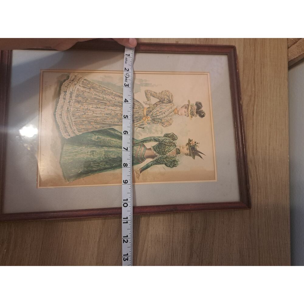 Artwork Decoration Victorian Ladies Fashion Walking Dresses Wall Hanging - Picture 6 of 9